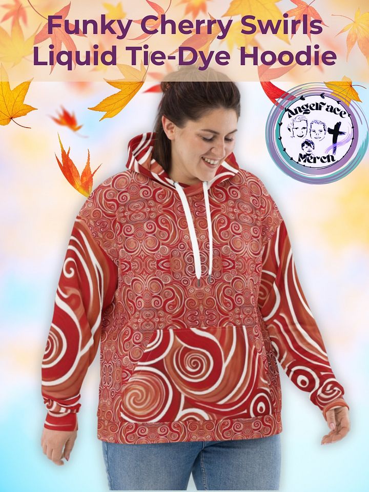 Funky Cherry Swirls Liquid Tie-Dye Hoodie product image (1)