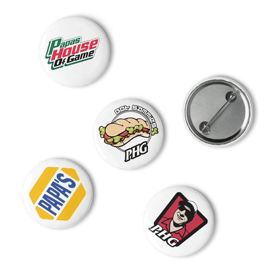 Papas House Of Game Emblem Pin Buttons product image (10)
