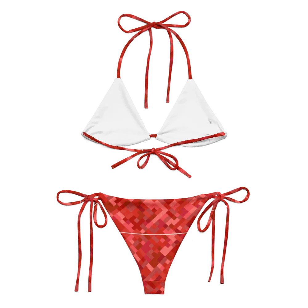 Colorful Mosaic Pattern Design String Bikini - v3 product image (5)
