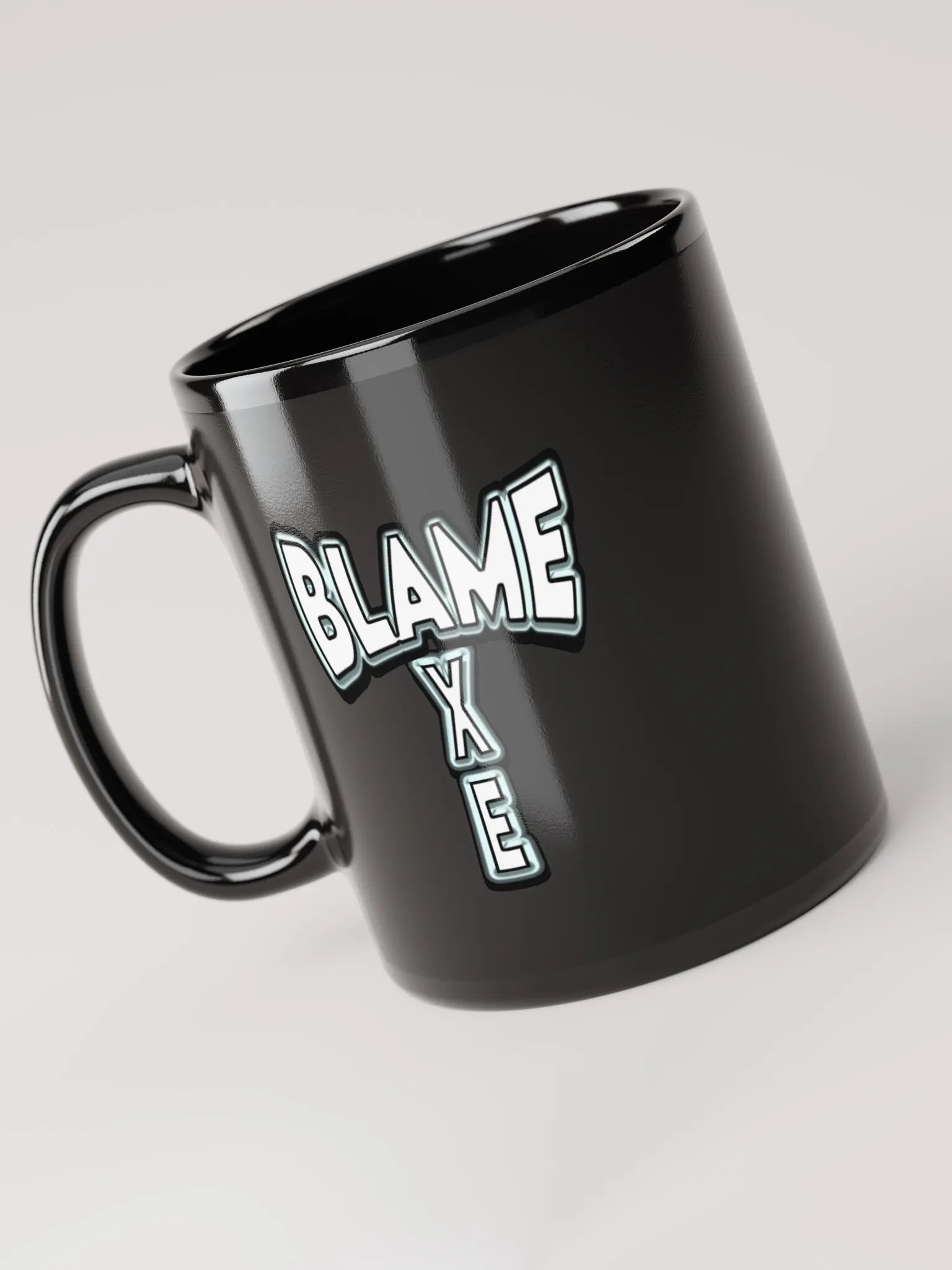 Blame Axe Mug Black w/white letters product image (4)