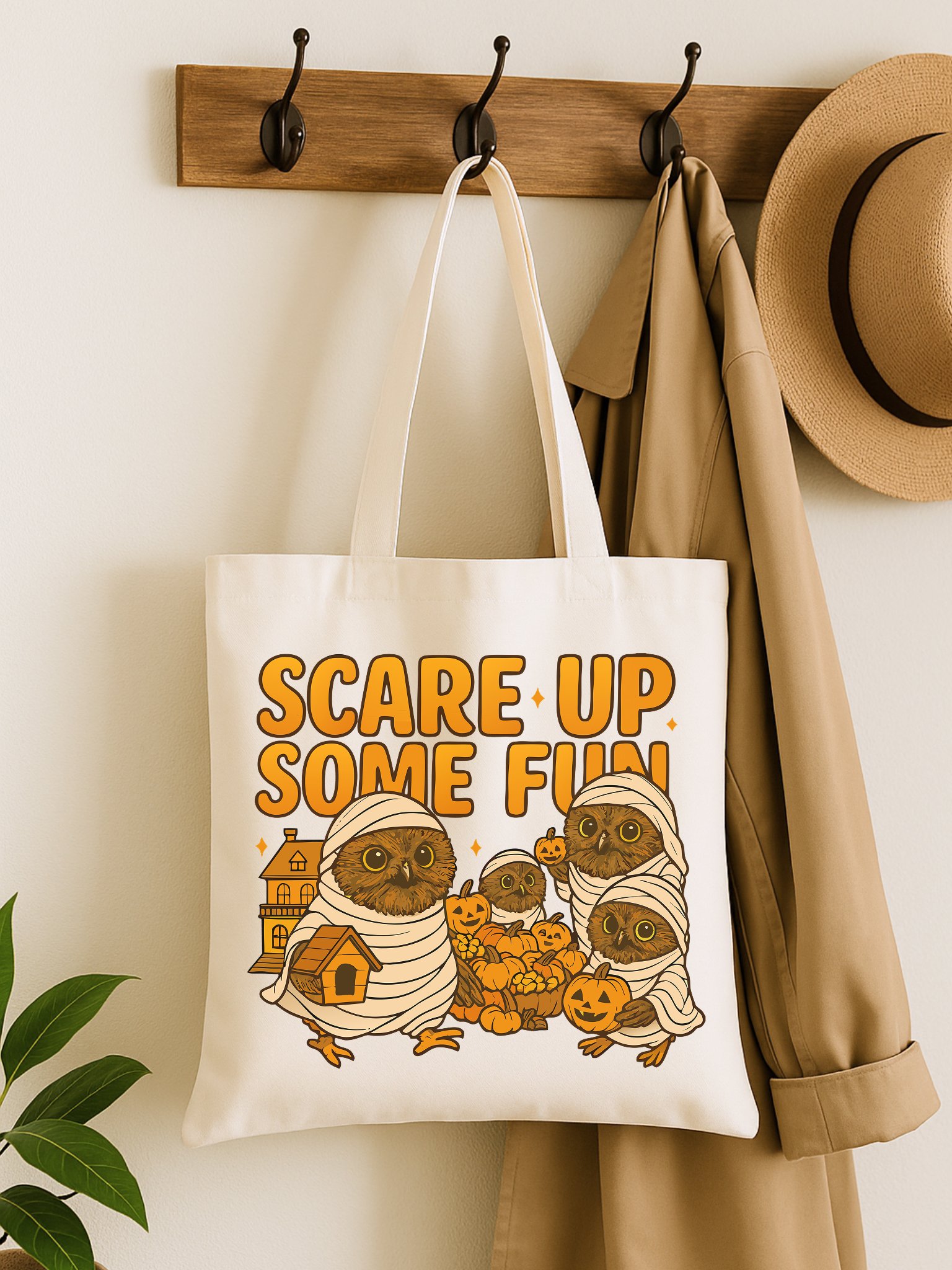 Scare Up Some Fun – Cute Halloween Ruru Digital Print product image (4)
