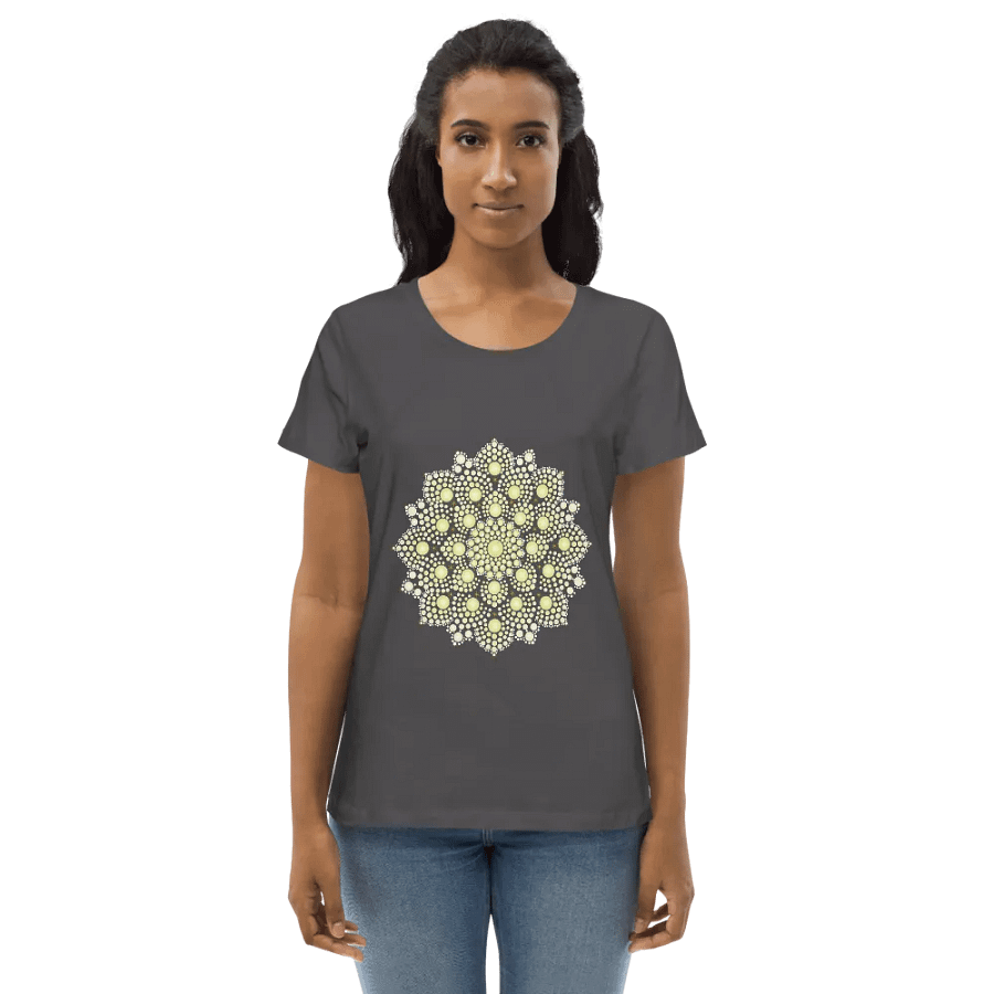 Yellow Dot Mandala Women's Fitted Eco Tee product image (1)
