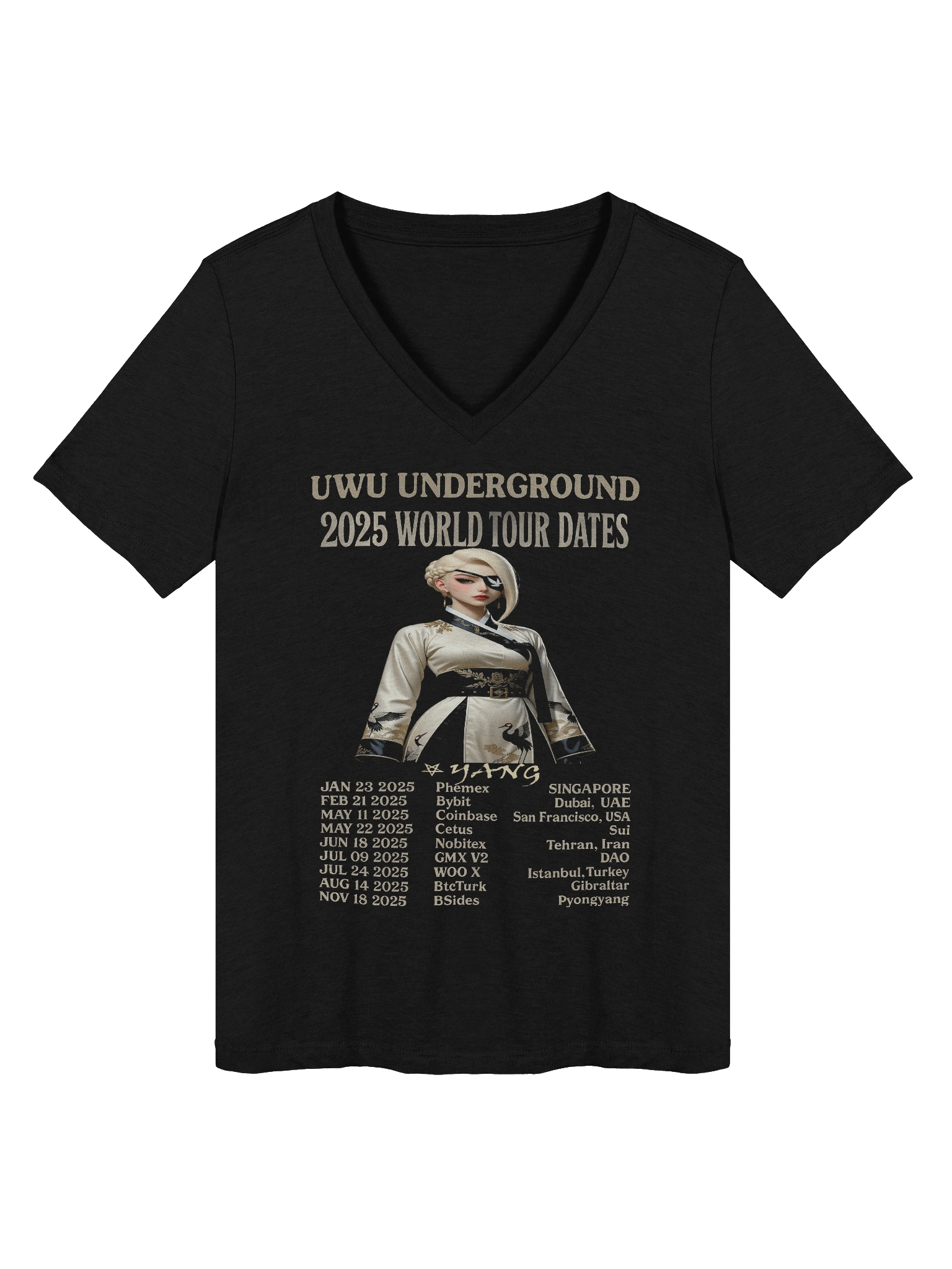 UwU World Tour - Yang - Ltd Edition - 2025 - V-neck Tour Tshirt product image (1)