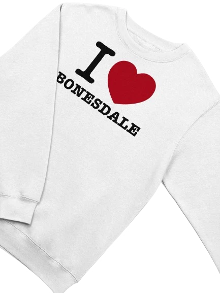 Black Text I Heart Bonesdale Sweatshirt product image (3)