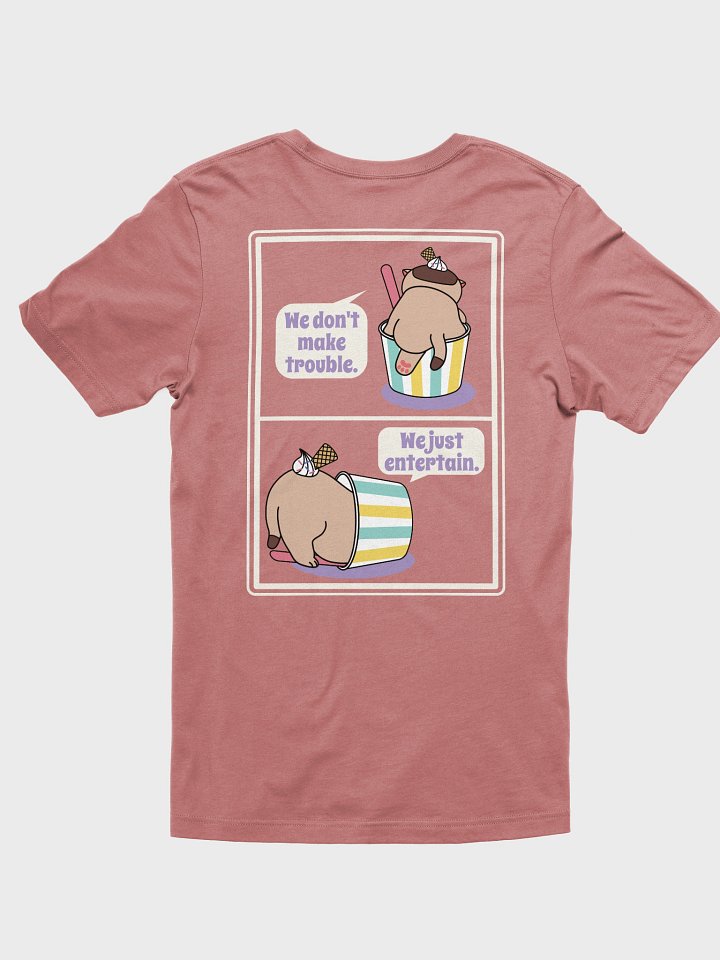 Sweet Trouble ( Ice Cream Cat - Left Chest and Back Prints) - Unisex Adult Super Soft Lightweight T-shirt product image (1)