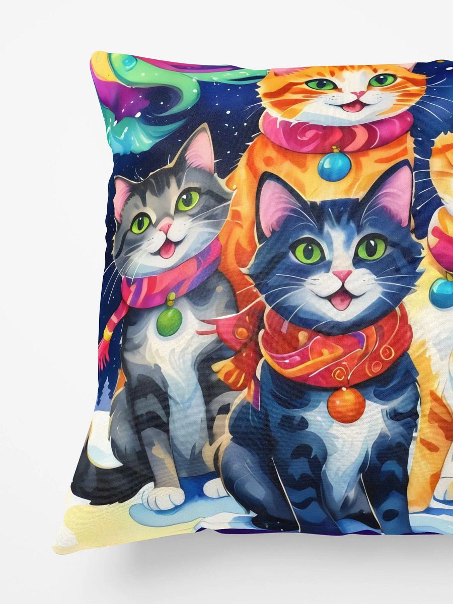 Festive Cats in Scarves Pillow product image (5)