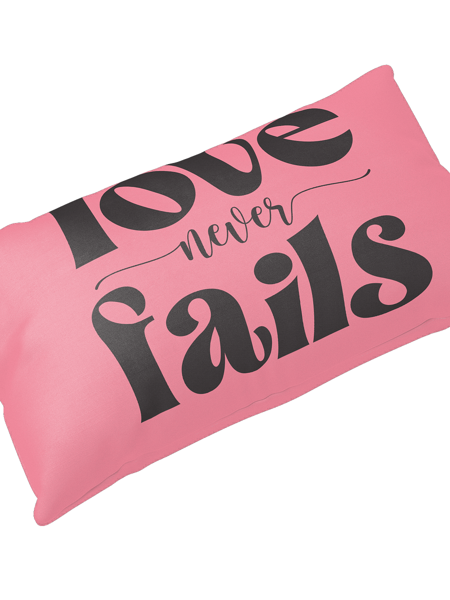 Whimsical Llama Throw Pillow – “Love Never Fails” Reversible Design product image (2)