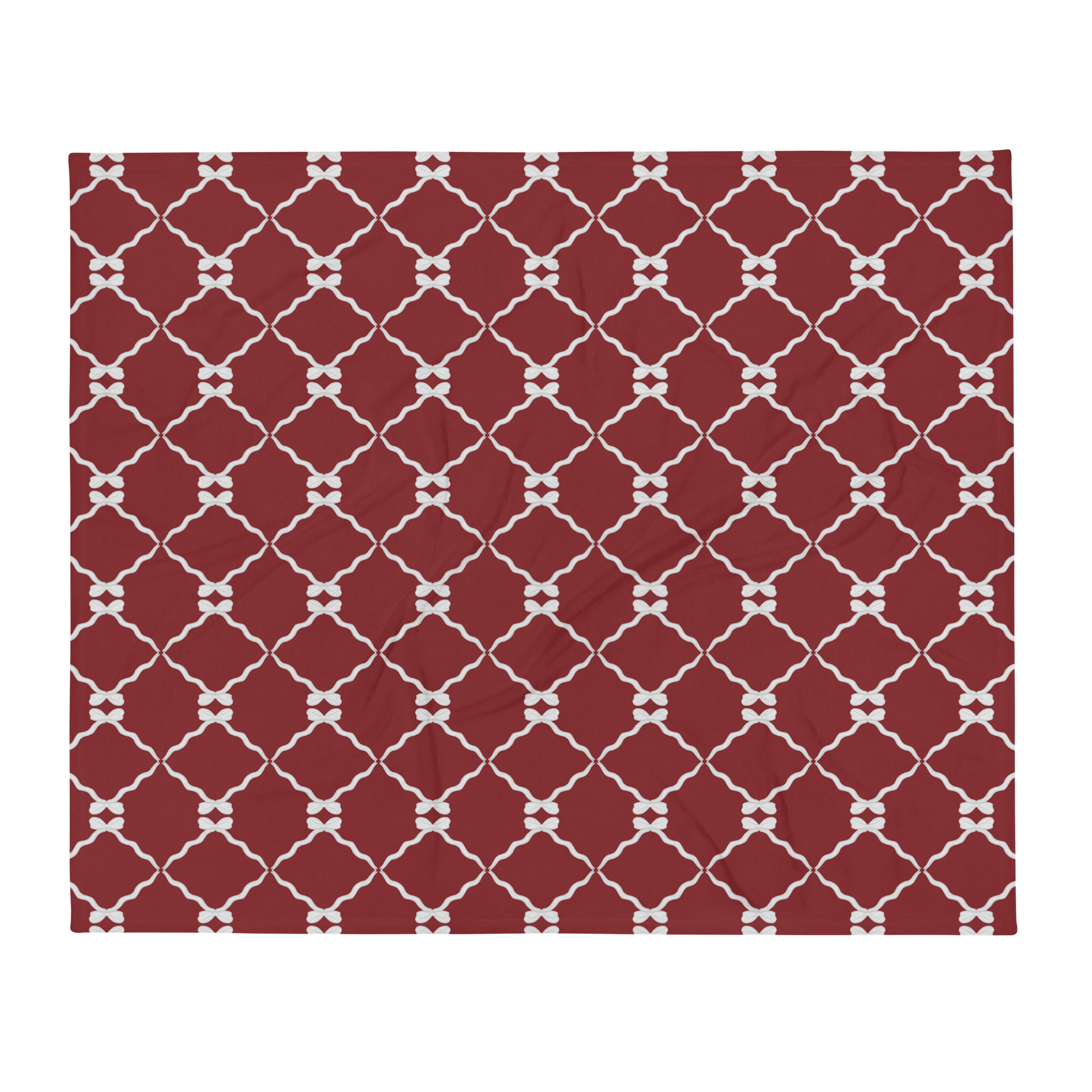 Bows and Ribbon in Red and White Throw Blanket product image (6)
