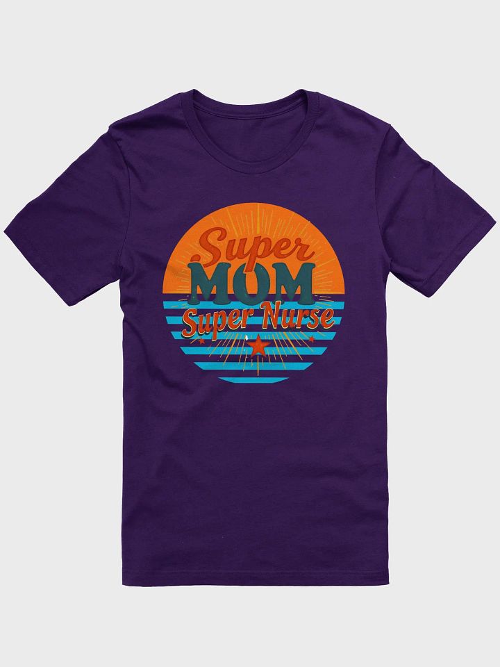 Super Mom Super Nurse Retro T-Shirt product image (6)