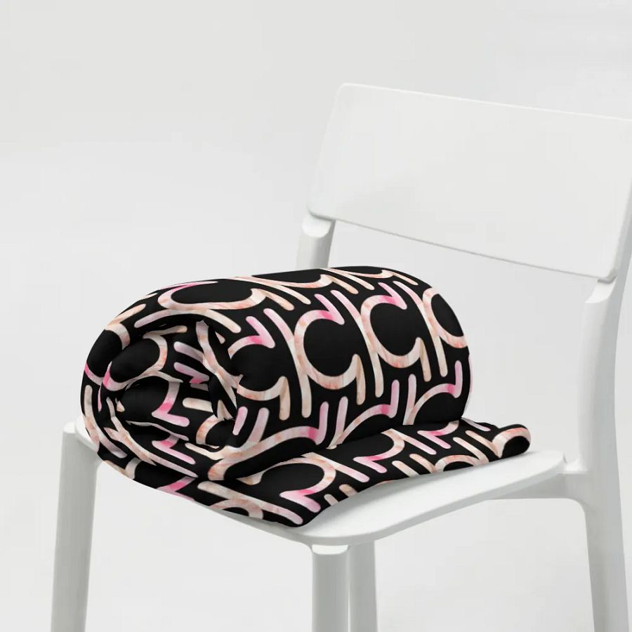 Libra Earth-tone Sigil Black Throw product image (7)