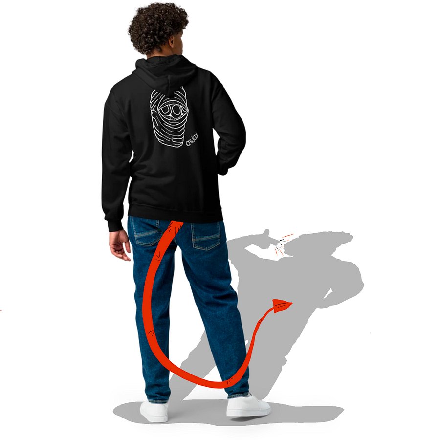 Enjoy Hoodie- Fingers #3 B/W product image (6)