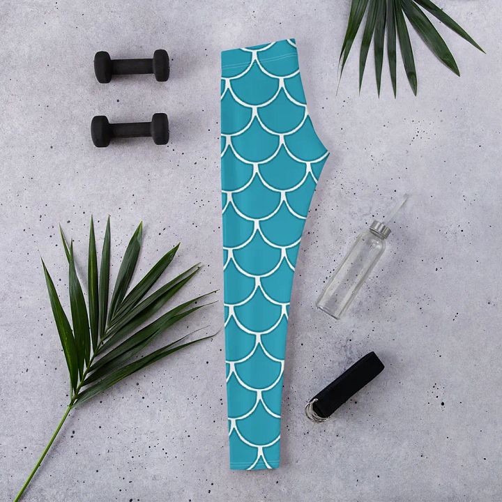 Mermaid Print Leggings – Enchanting, Stylish & Ultra-Comfortable product image (2)