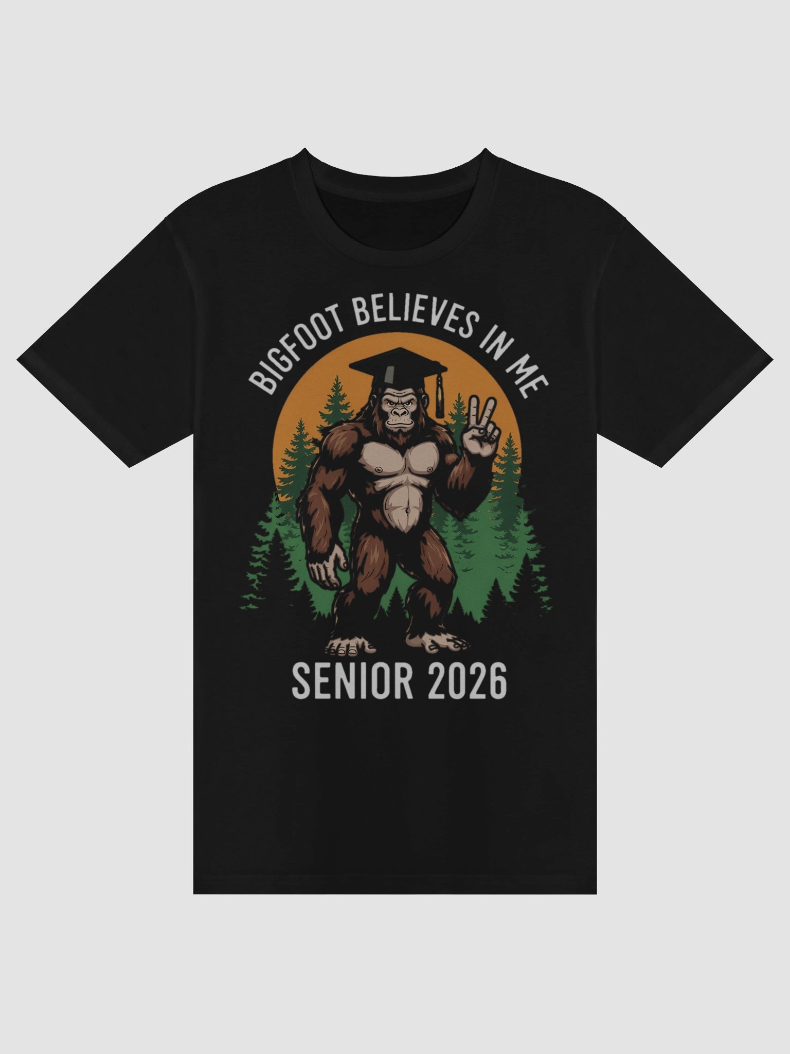 Bigfoot Believes in me Unisex Graduation T-Shirt product image (5)