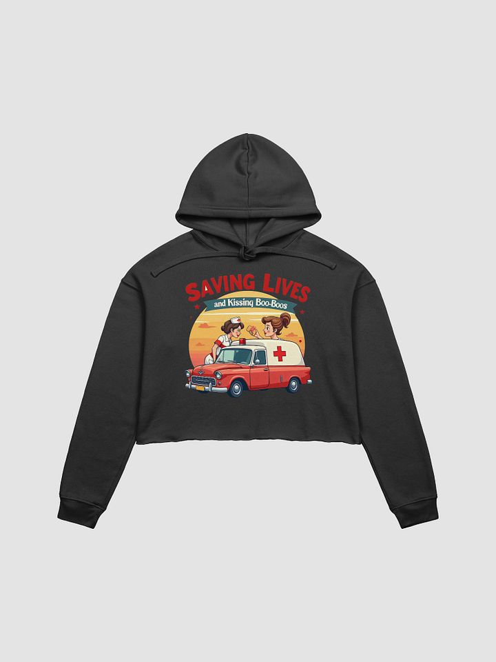 Vintage Nurse Ambulance Crop Hoodie product image (8)