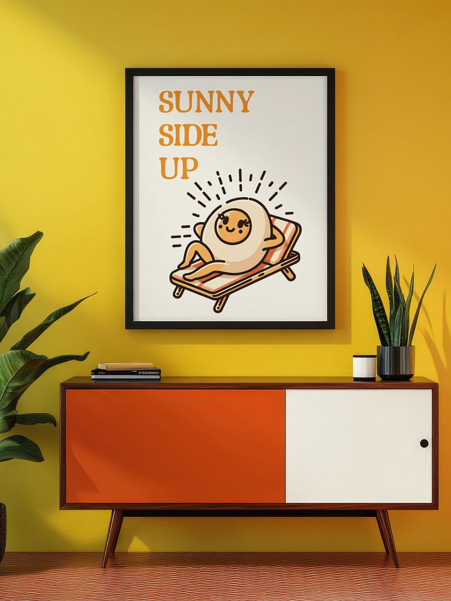 Sunny Side Up Egg Mascot Retro Art Print product image (9)