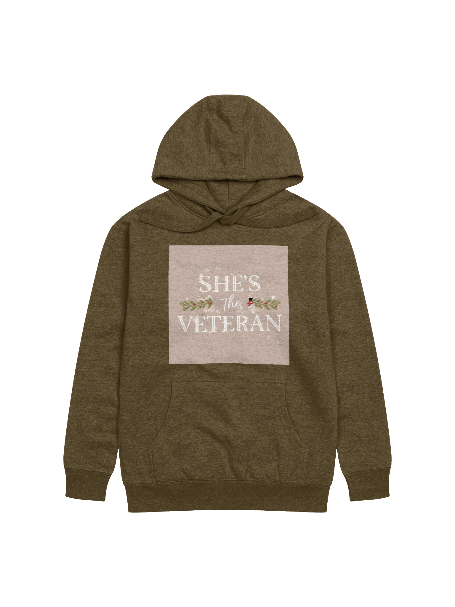 She’s The Veteran Cotton Premium Hoodie – Holiday Edition product image (1)