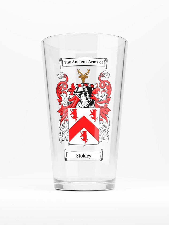 Stokley Family Crest - Shaker Pint Glass product image (1)