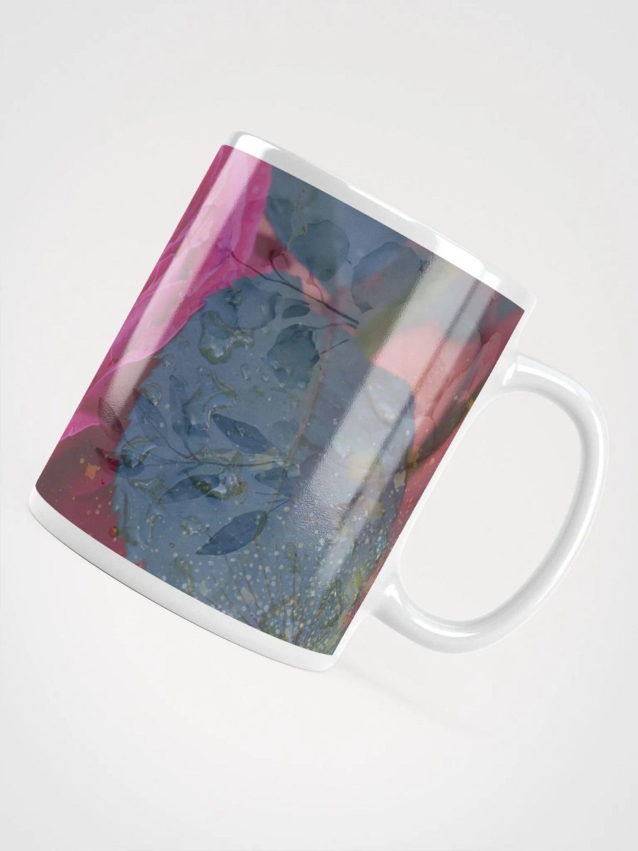 White Glossy Mug: Rose of Heart Raindrops (DA) product image (12)