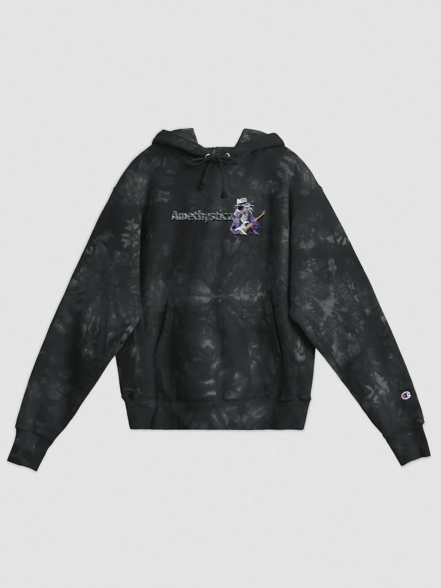 Champion Dye Hoodie: Rock On Dragon with Guitar product image (2)