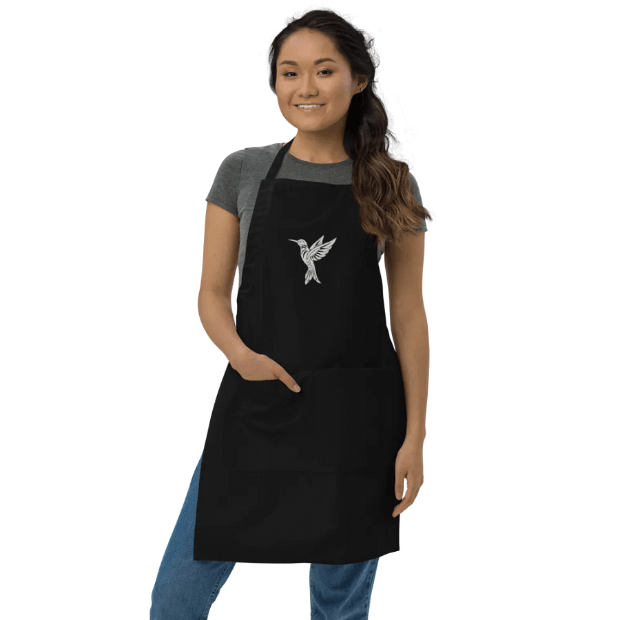 Flight of Flavor Hummingbird Embroidered Apron product image (4)