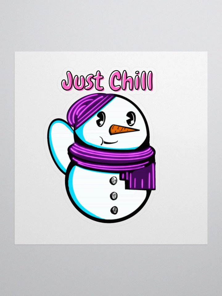 Chill Snowman Kiss Cut Stickers product image (1)