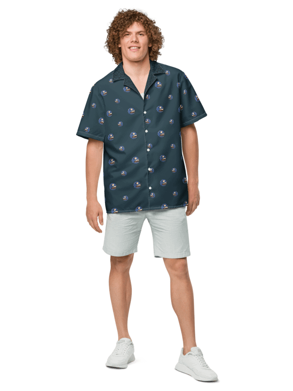"Curse of the Chomp" – Hawaiian Shirt – Deep Slate product image (3)