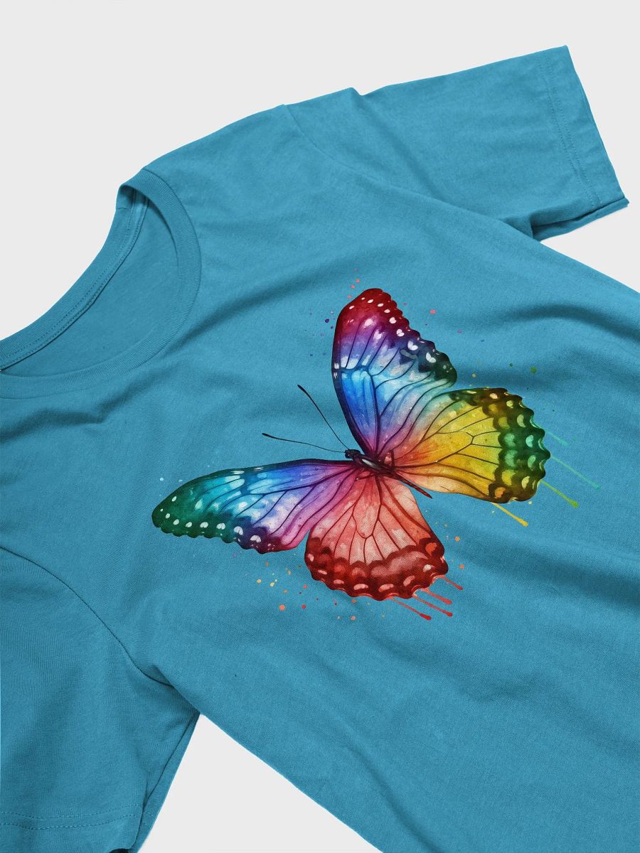 Rainbow Cascade Butterfly Watercolor Tee product image (3)