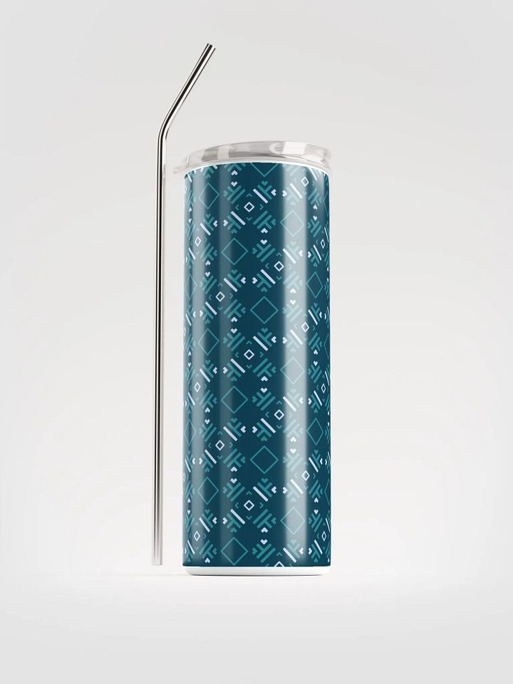 Facet Fantastic Blue Geometric Stainless Steel Tumbler product image (1)