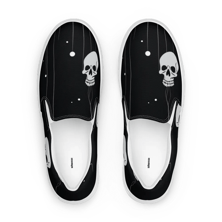 Women's Slip-On Canvas Shoes 💀 with Skulls product image (2)