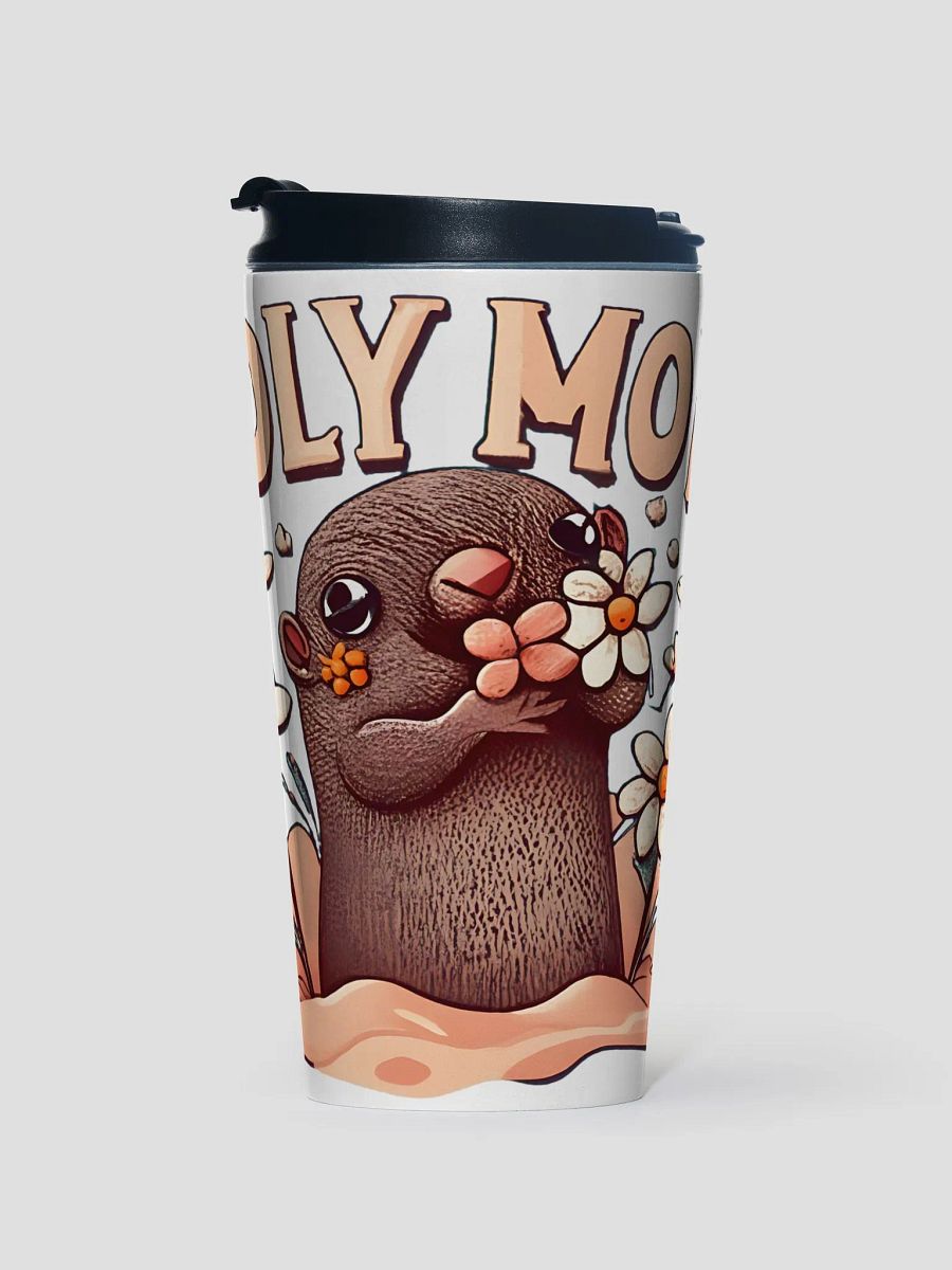 Holy Moly Cute Mole Stainless Steel Travel Mug Design product image (1)