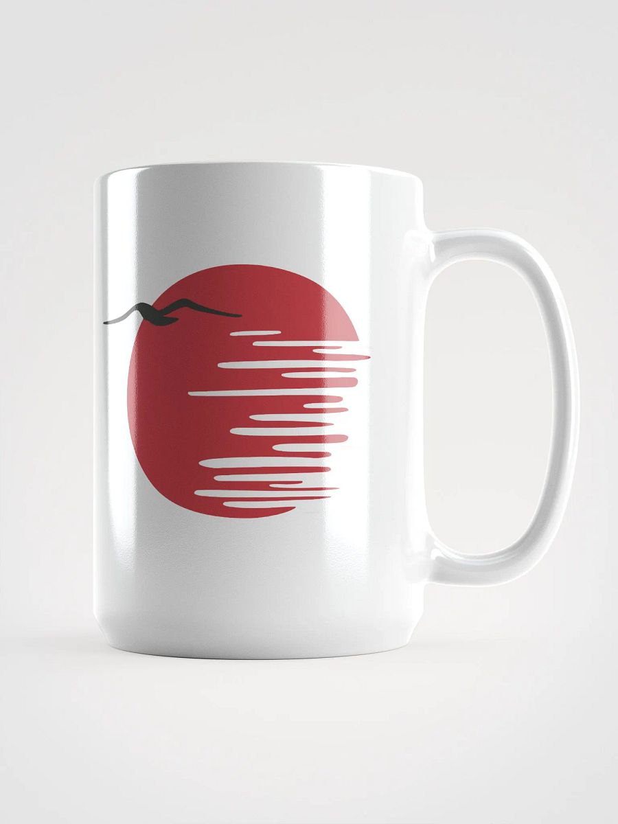 Japanese Art Abstract Sunshine and bird Pattern Mug product image (1)