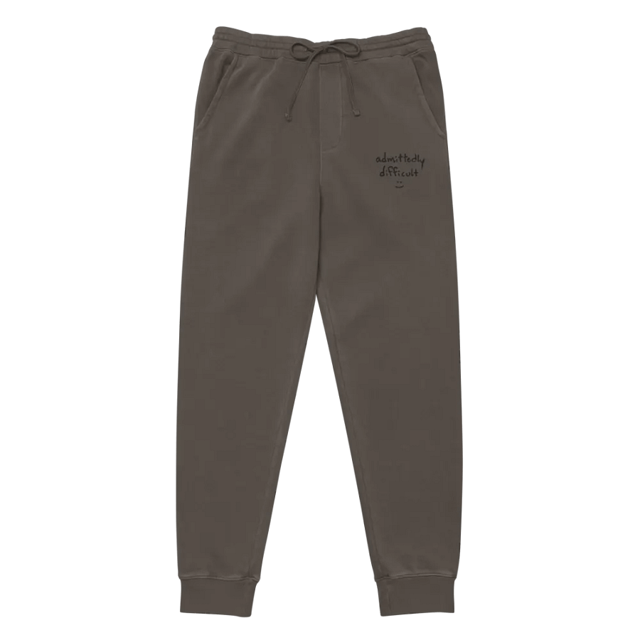 admittedly difficult (black thread) pigment dyed sweatpants product image (3)