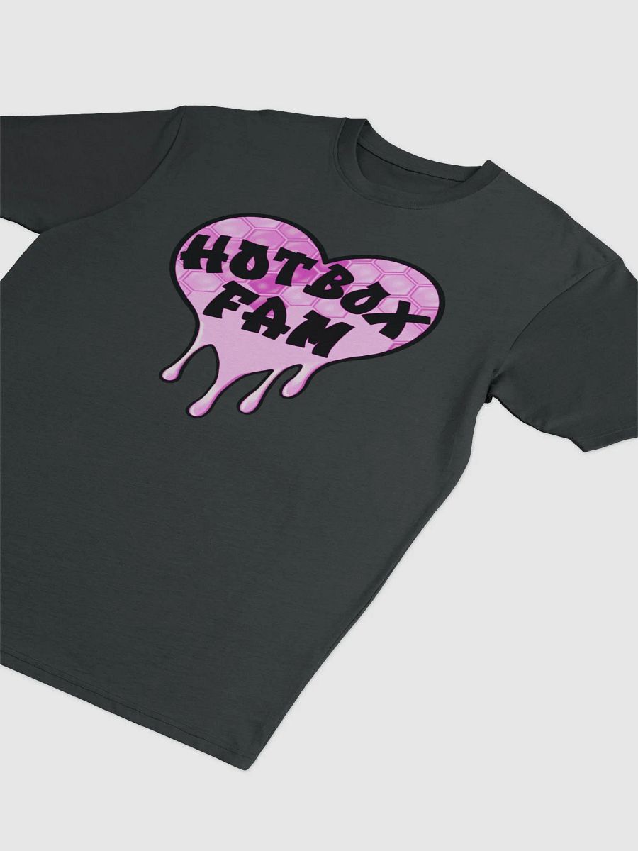 UNISEX HOT BOX FAM BAD BITCHES DON'T GET TIRED PINK HONEY COMB LOGO GREY TEE product image (3)