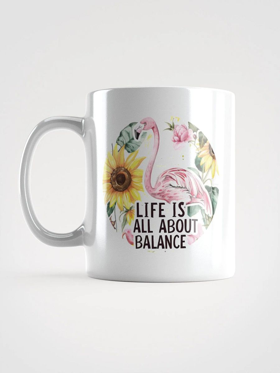 Flamingo About Balance White Glossy Mug product image (6)
