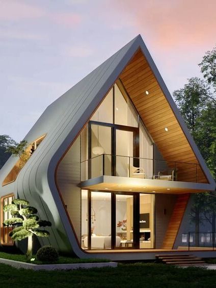 A Frame House 022 - Drawings\Blueprints CAD + PDF + 3D Model product image (2)
