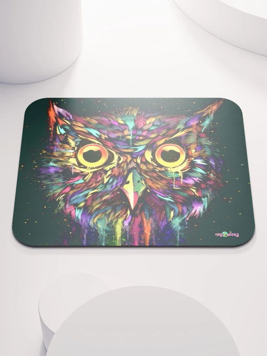 Drippy Owl Classic Mouse Pad (Black) product image (2)