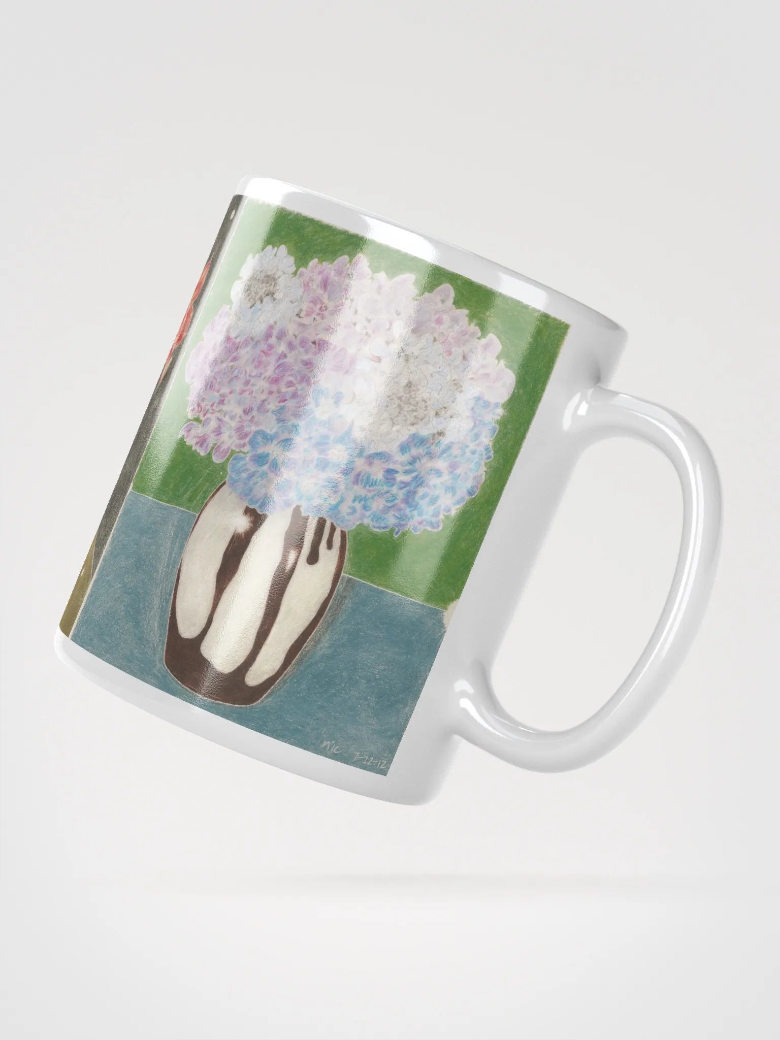 Flowers White Glossy Mug product image (2)