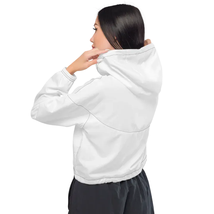 White Zenith Women's Cropped Windbreaker product image (2)