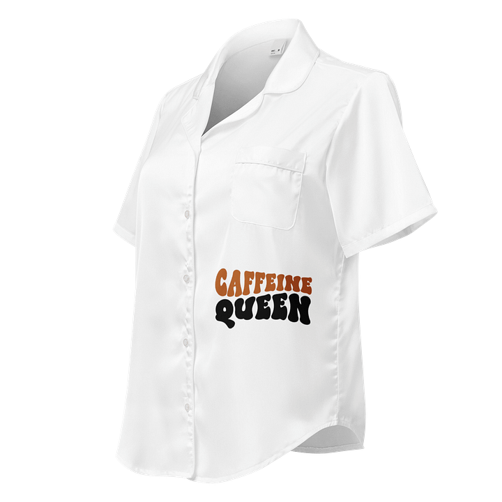 Caffeine Queen Print Pajama Top product image (1)