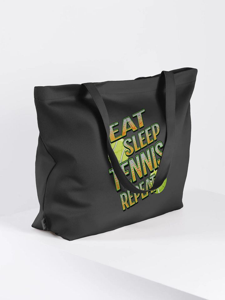 Eat Sleep Tennis Repeat Angle Enthusiast Eco Tote Bag product image (1)