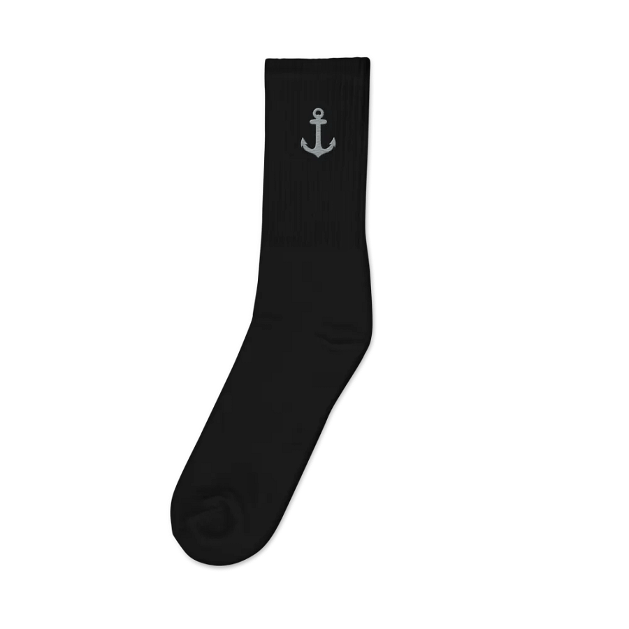"Anchor" Embroidered Crew Socks product image (3)