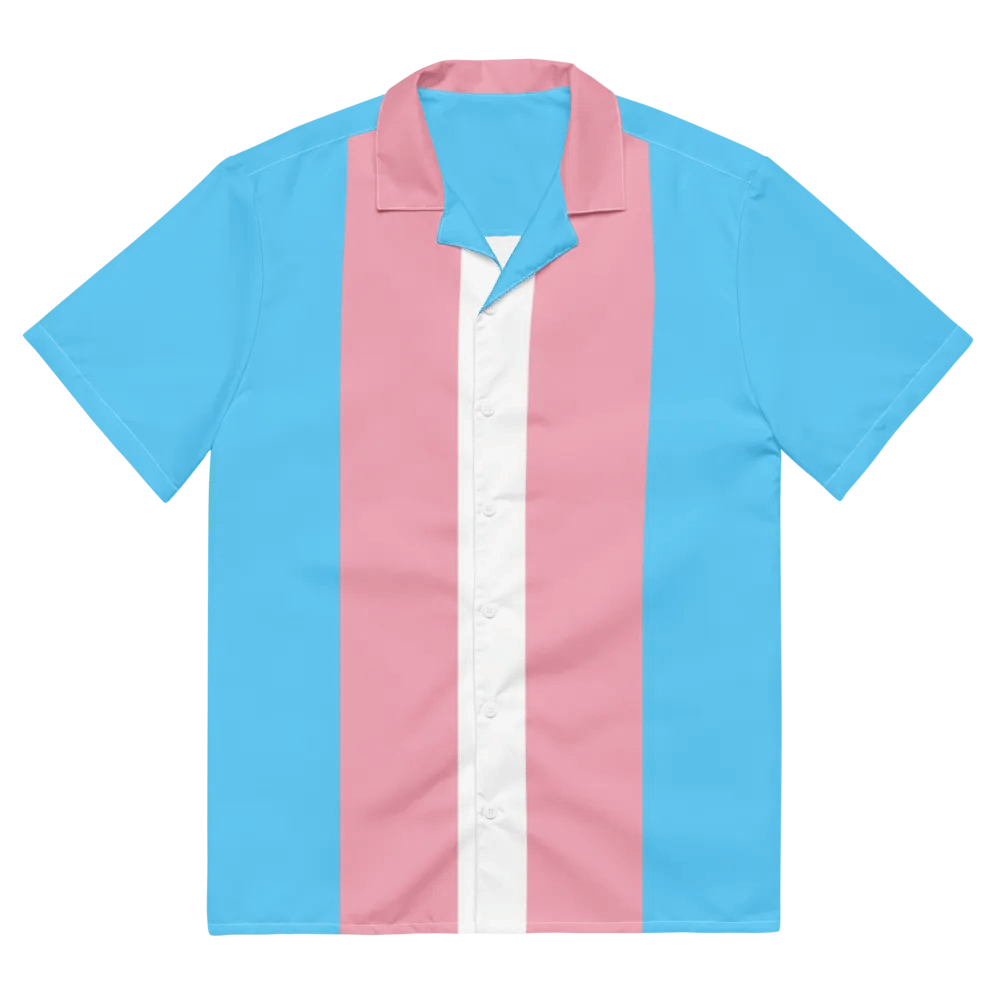 Trans Pride Flag - All-Over Hawaiian Shirt product image (4)