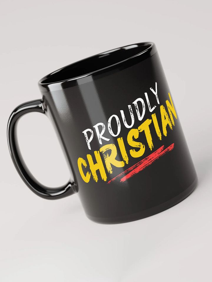 PROUDLY CHRISTIAN Black Mug product image (1)