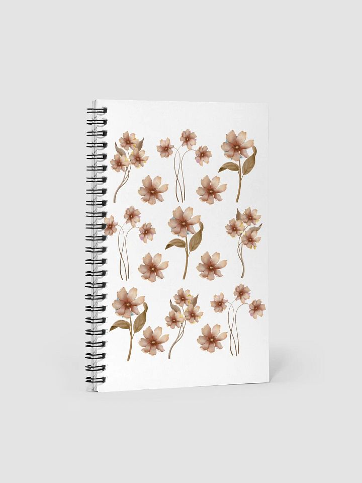 Brown Flowers - Floral Design Spiral Notebook product image (1)