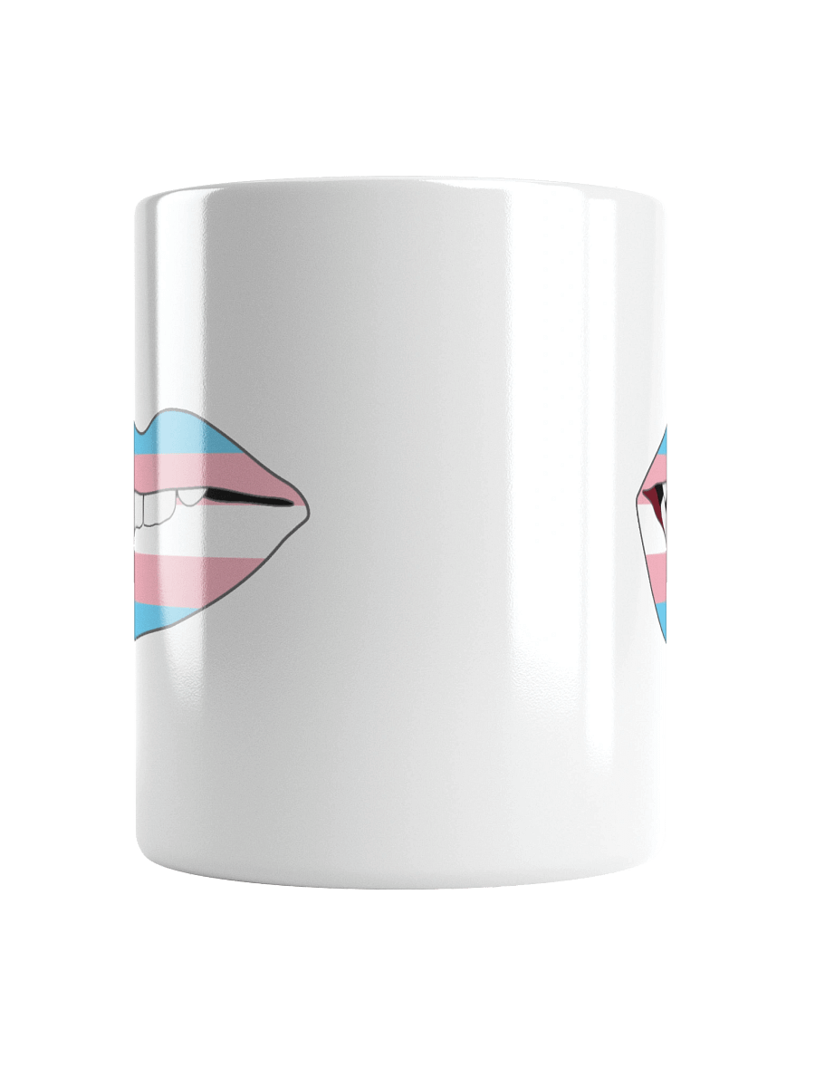 Trans Pride Flag Biting Lips Mug product image (5)