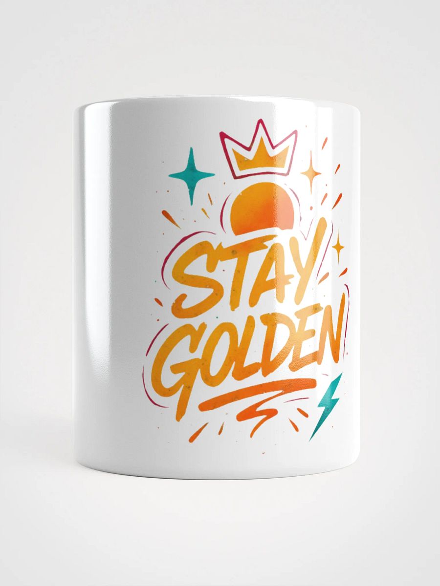 "Stay Golden" Graffiti White Glossy Mug | Rise & Shine Energy product image (1)