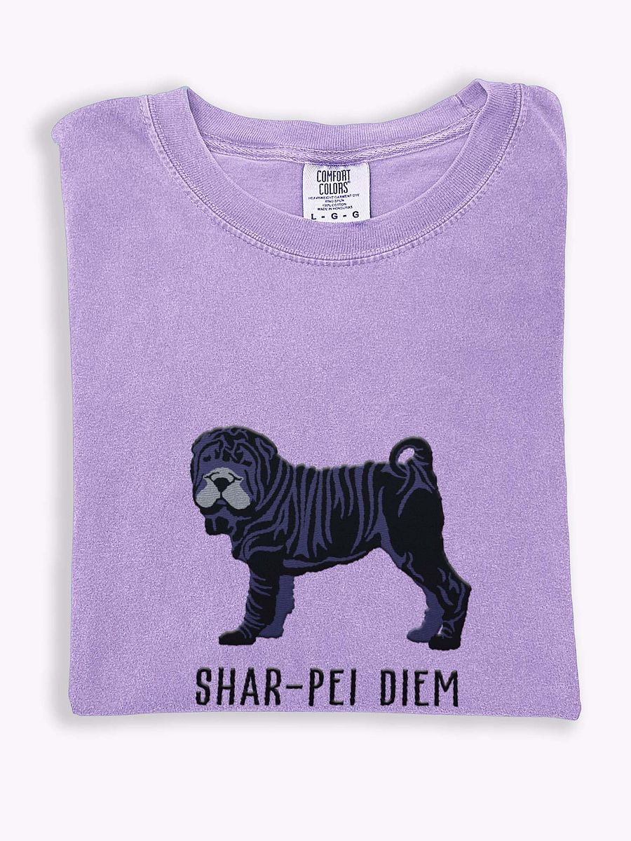 Shar-Pei Diem T-Shirt(Embroidered) of a Chinese Shar-Pei(Black) product image (1)