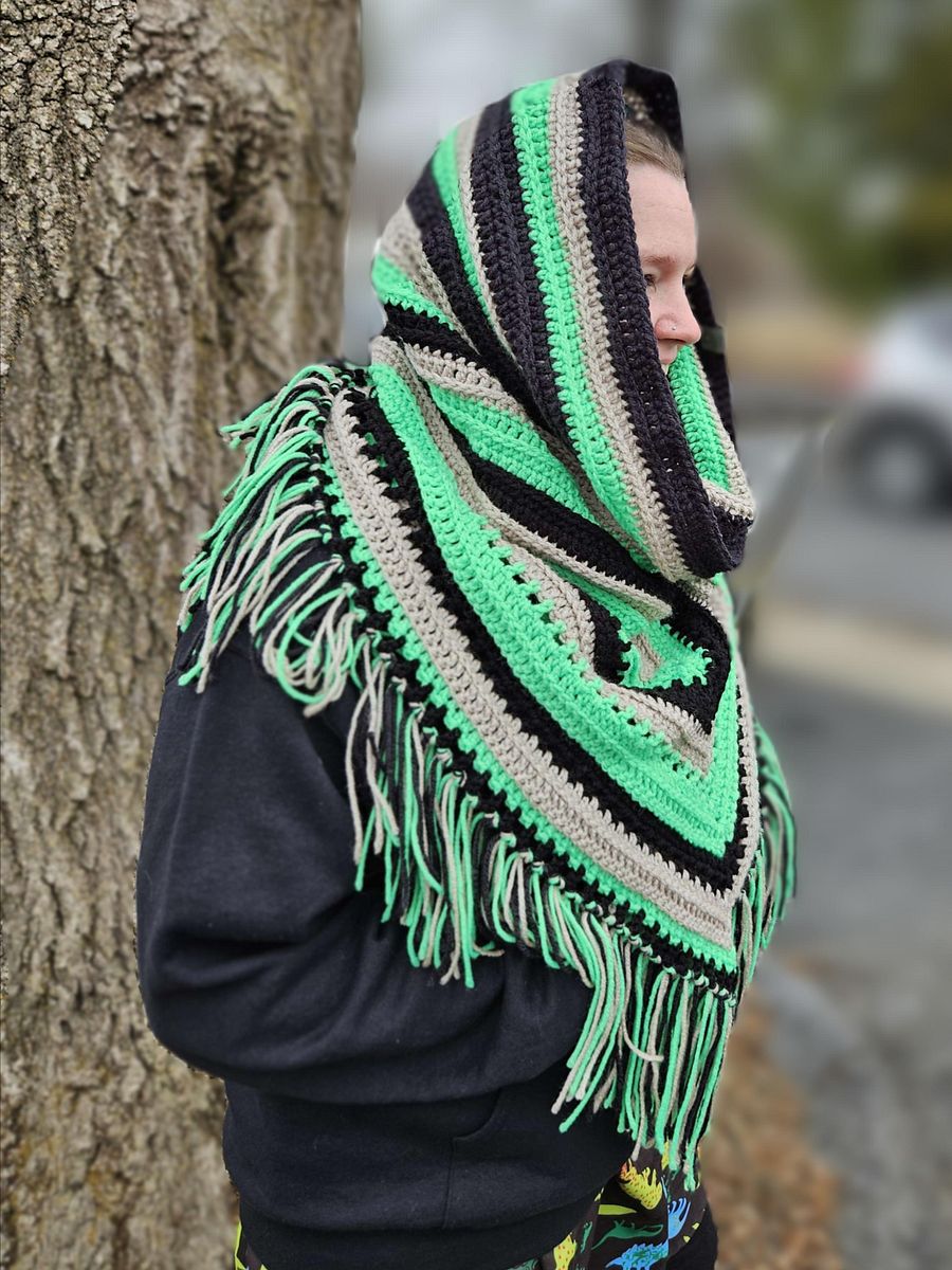 Crochet Wild Oleander Hooded Scarf product image (3)