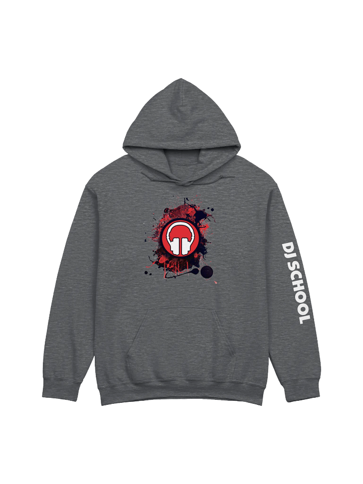 Front | Back | Arm Print Paint Splat Headphones Gildan® Classic Hoodie product image (1)