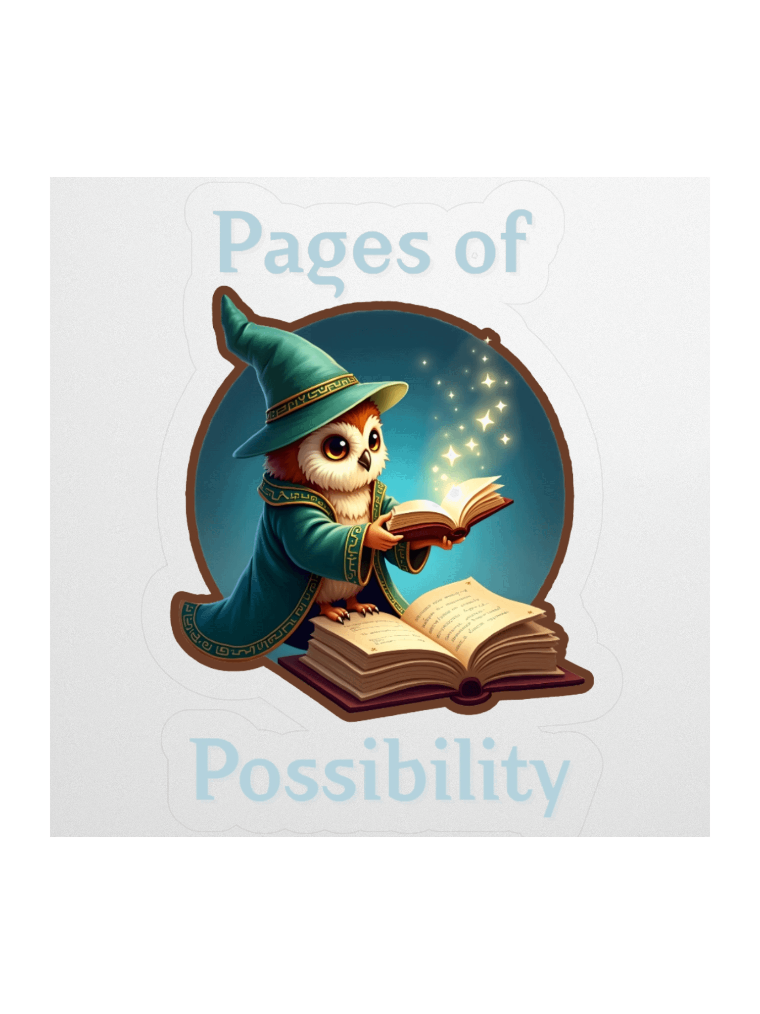 Pages of Possibility – Wizard Owl Sticker product image (1)